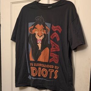 Disney Scar Graphic Tee - Black with Orange & Red Accents